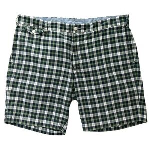 Polo Ralph Lauren Mens Shorts‎ Plaid Navy Green White Slim GI Fit Size 38 (40)